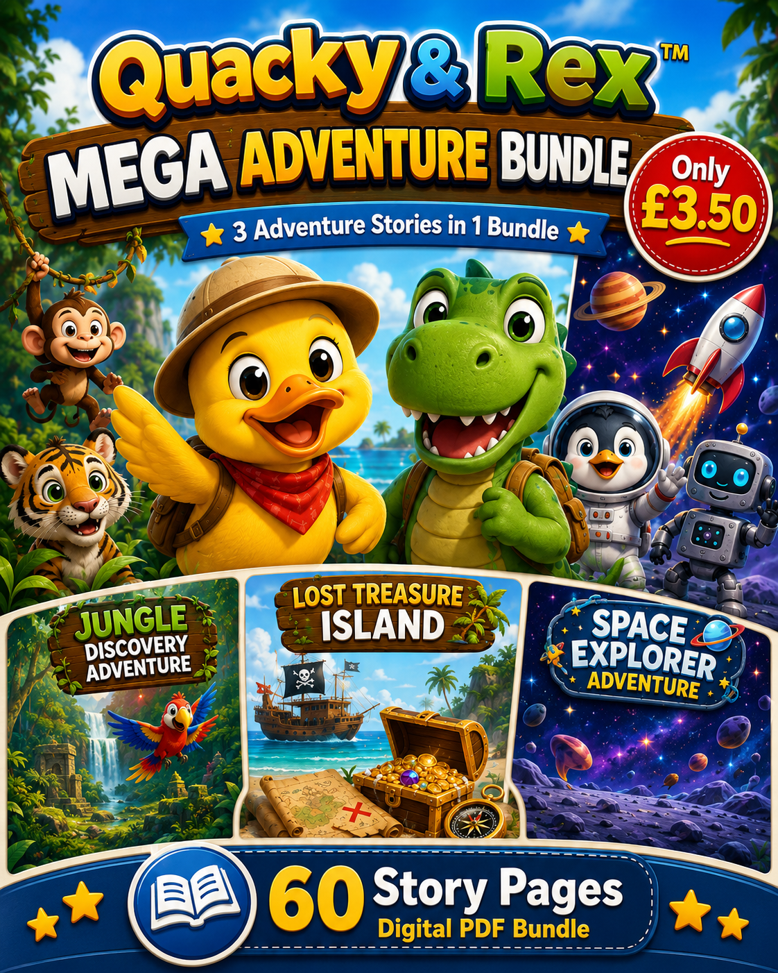 🦆🦖 Quacky & Rex Mega Adventure Bundle
