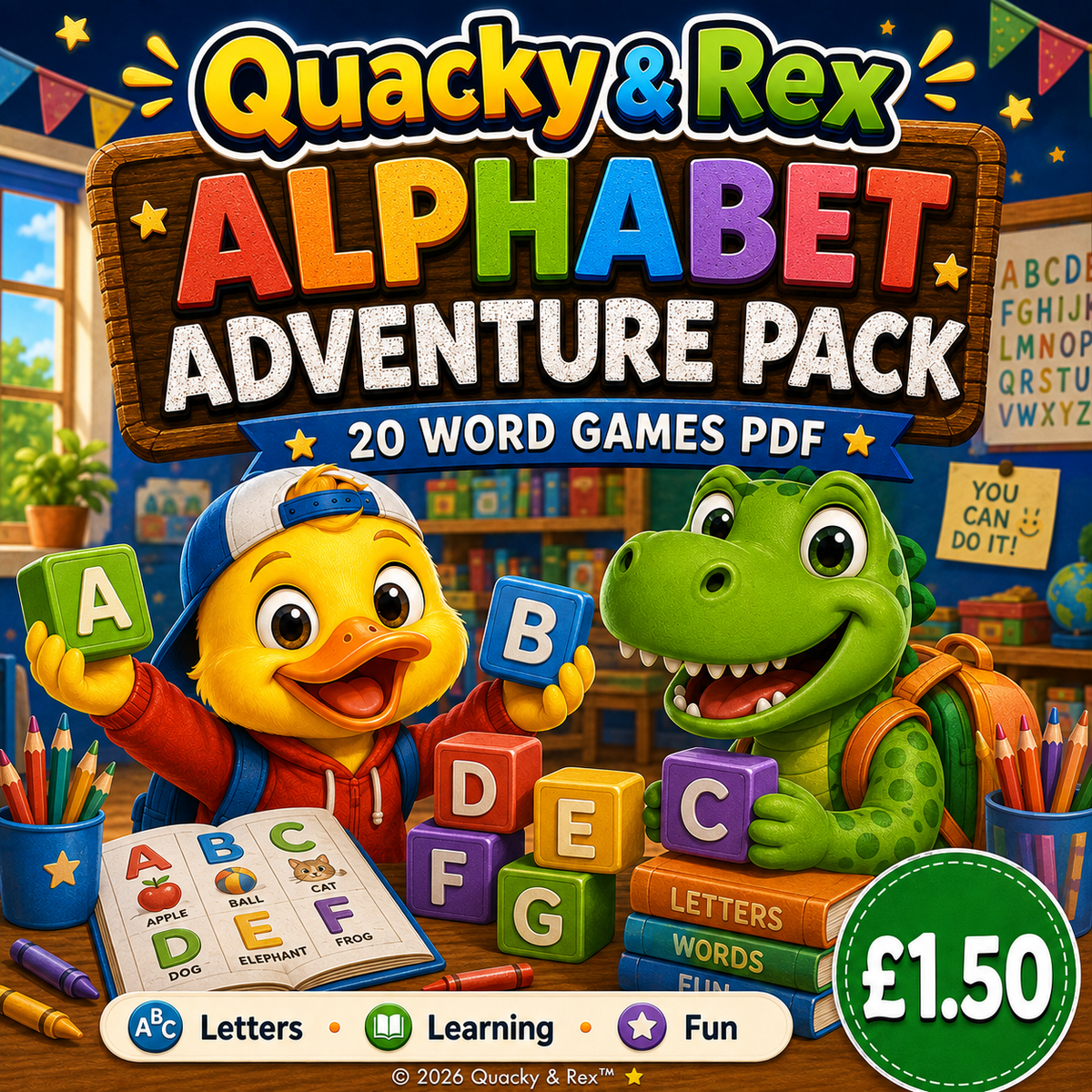 Quacky & Rex Alphabet Adventure Pack