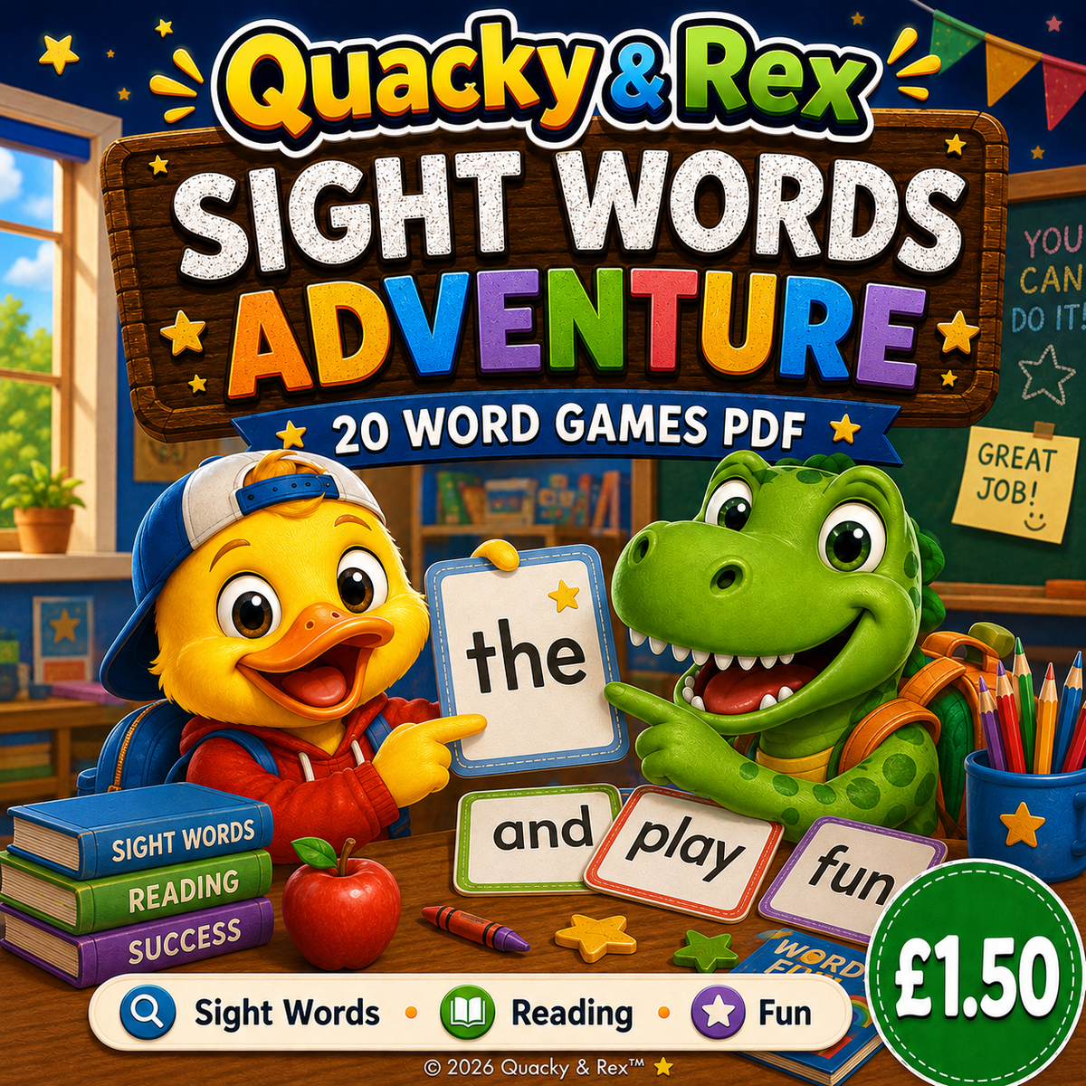 Quacky & Rex Sight Words Adventure