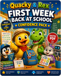 🎒🦆🦖 Quacky & Rex Back to School Fun Pack – Learning Adventures PDF