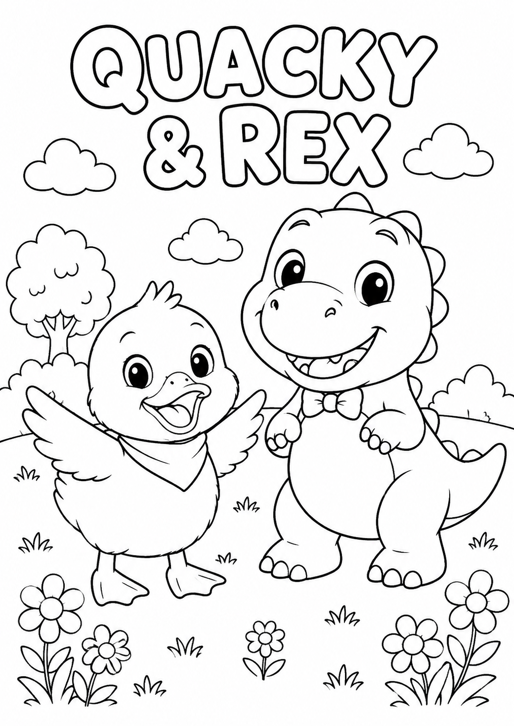 FREE Quacky & Rex Colouring Pack