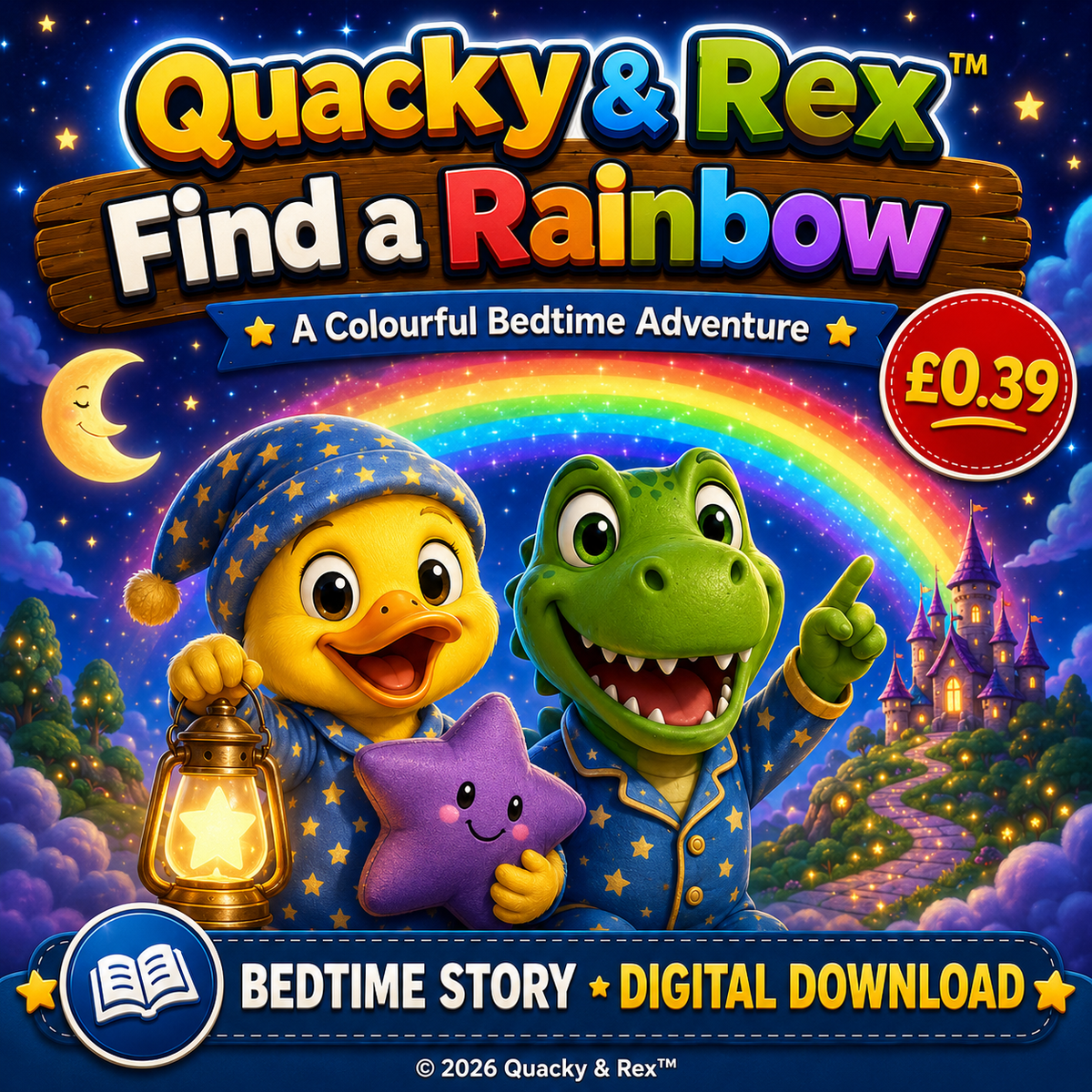 Quacky & Rex Find a Rainbow – A Colourful Bedtime Adventure