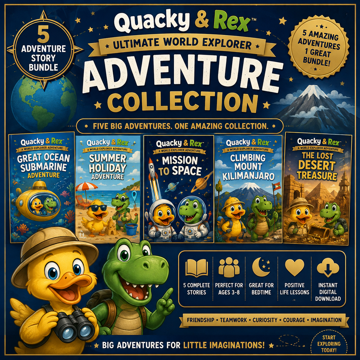 Quacky & Rex™ Ultimate World Explorer Adventure Collection