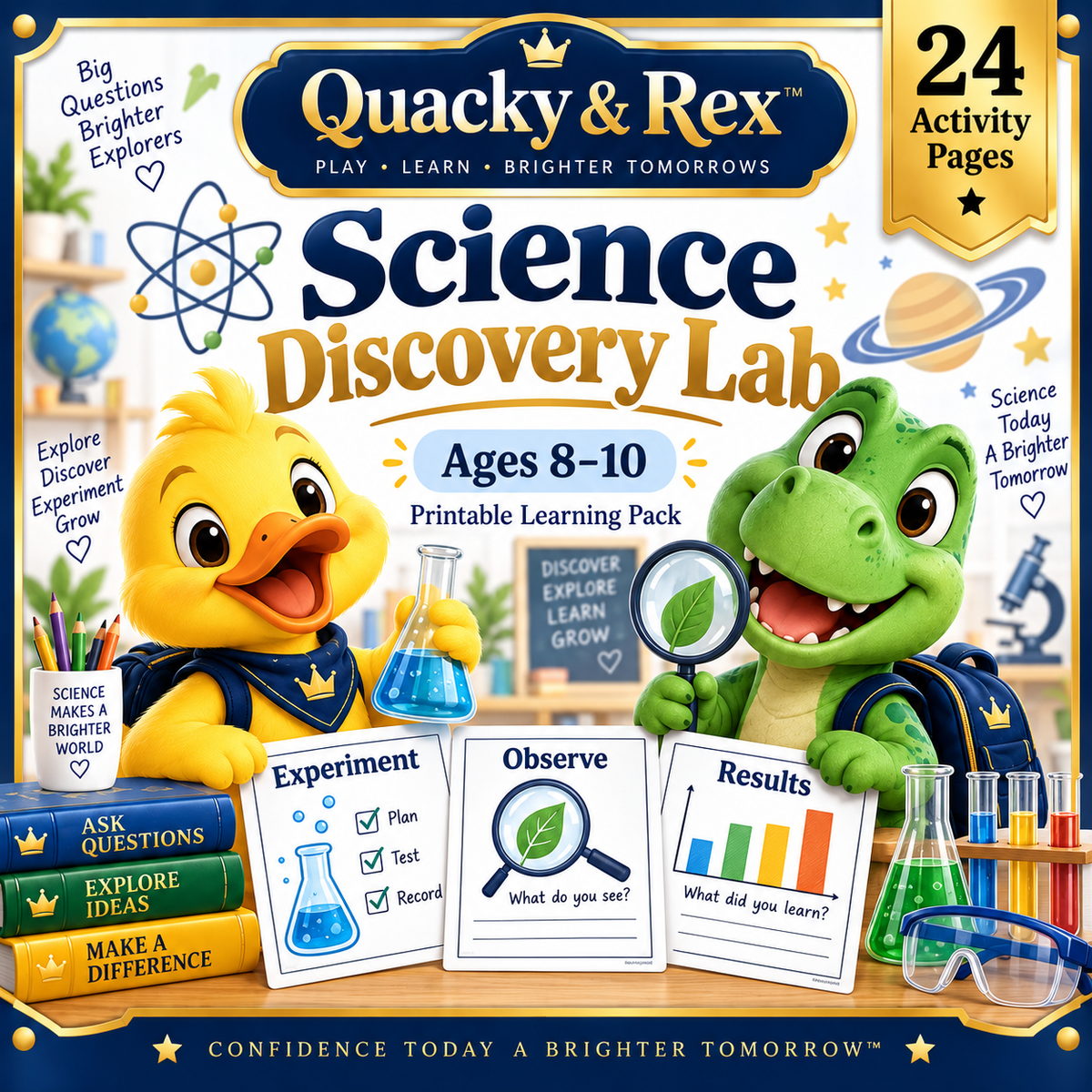 Quacky & Rex™ Science Discovery Lab — Ages 8–10