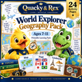 Quacky & Rex™ World Explorer Geography Pack