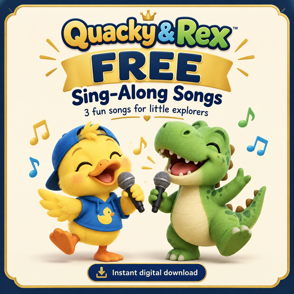 FREE Quacky & Rex™ Sing-Along Pack