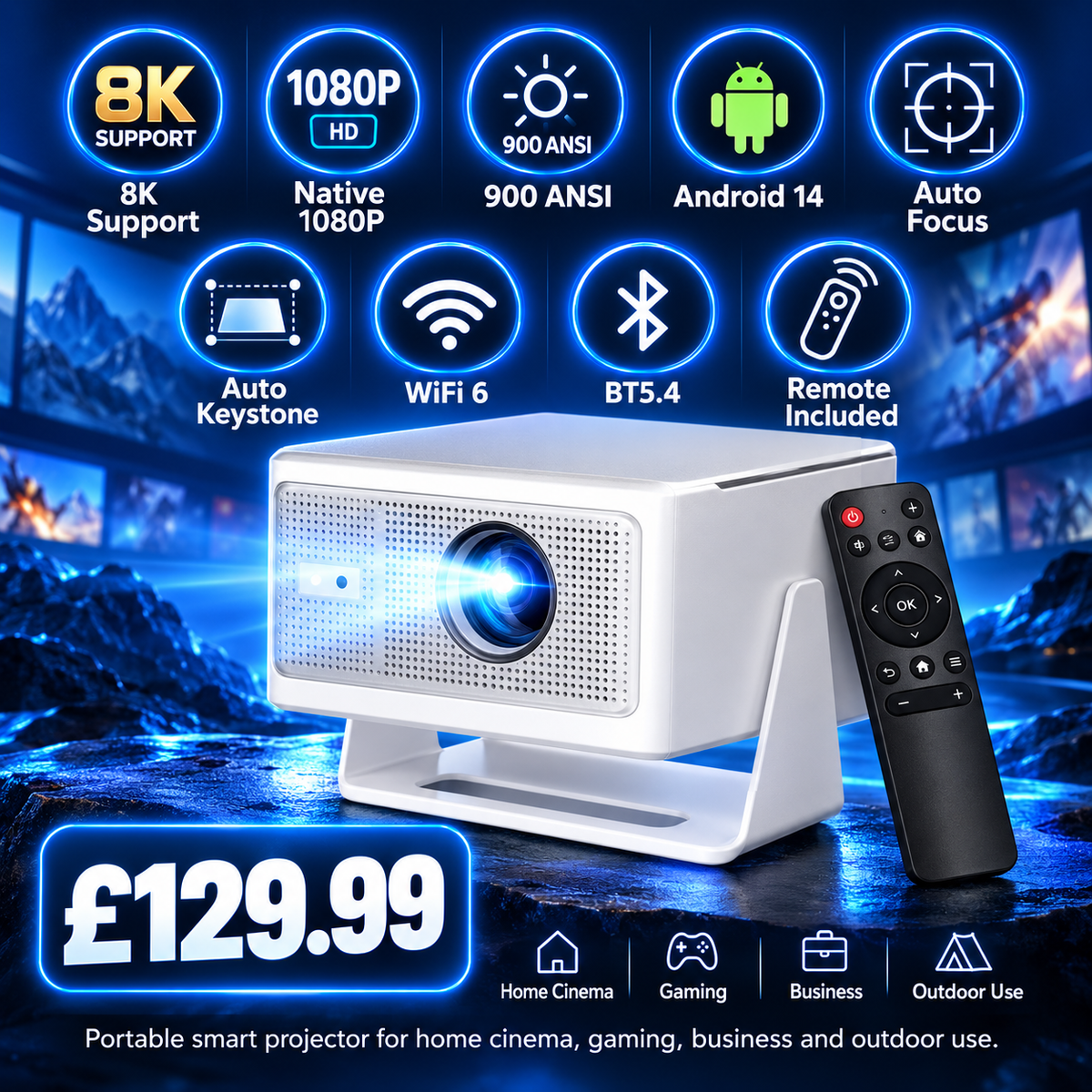 MAGCUBIC HY350Max Smart Projector