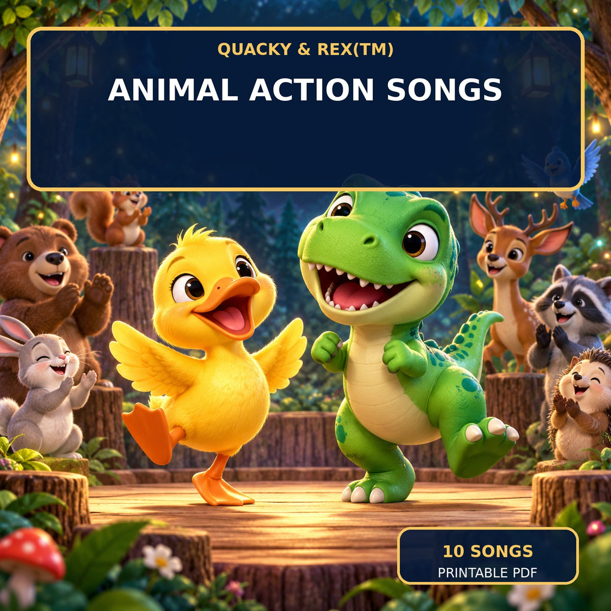 🐰 Quacky & Rex™ Animal Action Songs — 10 Original Songs
