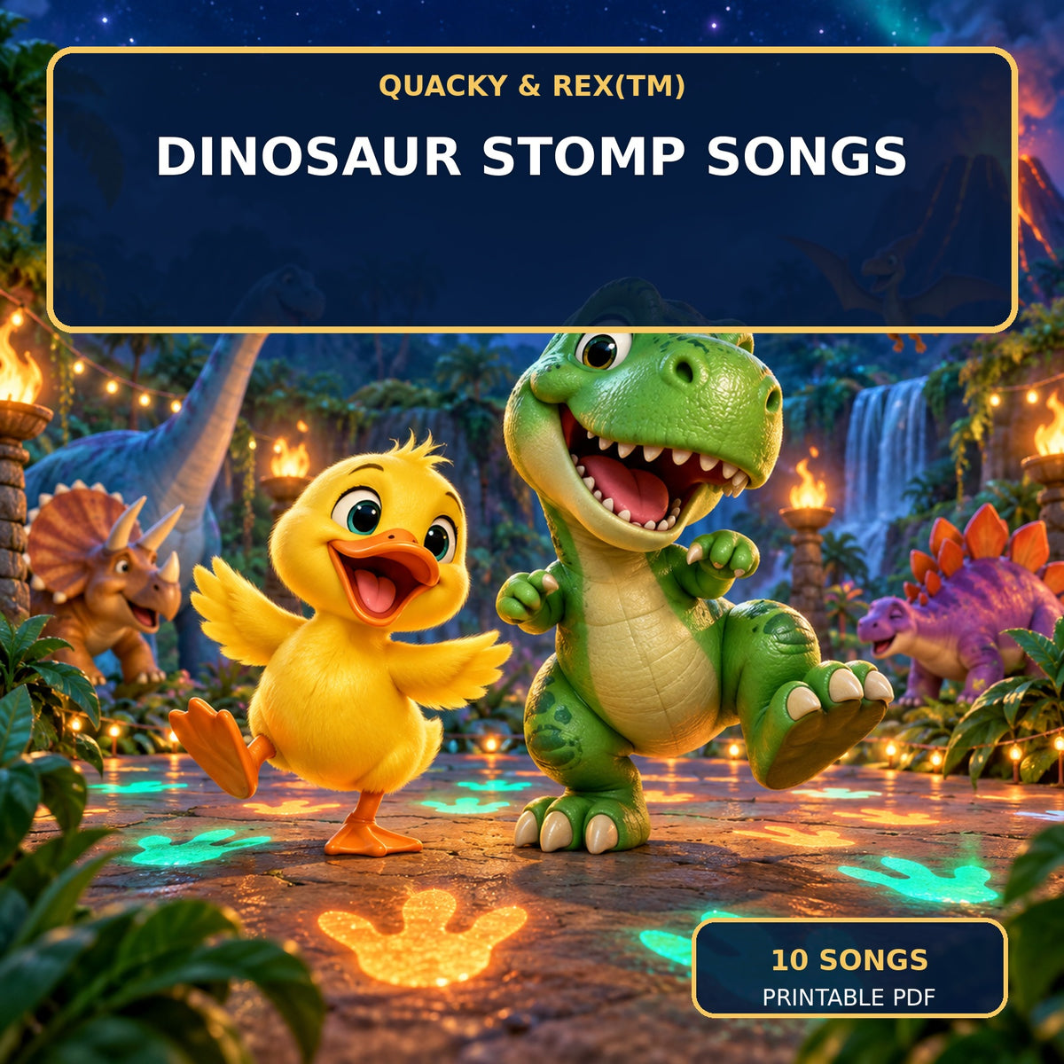 🦖 Quacky & Rex™ Dinosaur Stomp Songs — 10 Original Songs