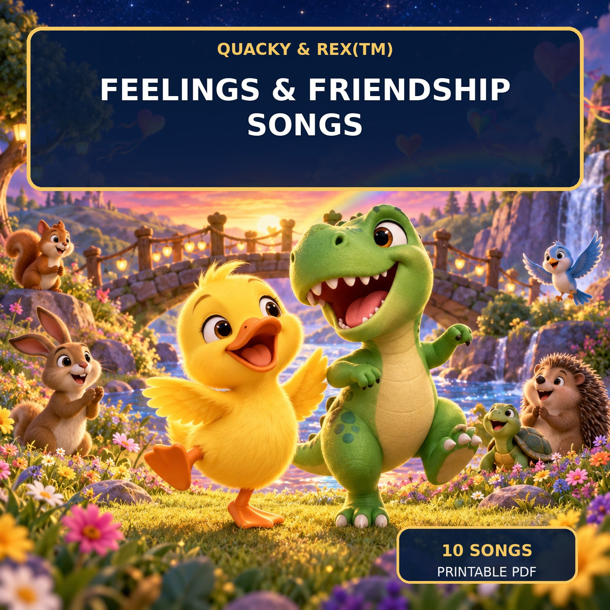 🌈 Quacky & Rex™ Feelings & Friendship Songs — 10 Original Songs