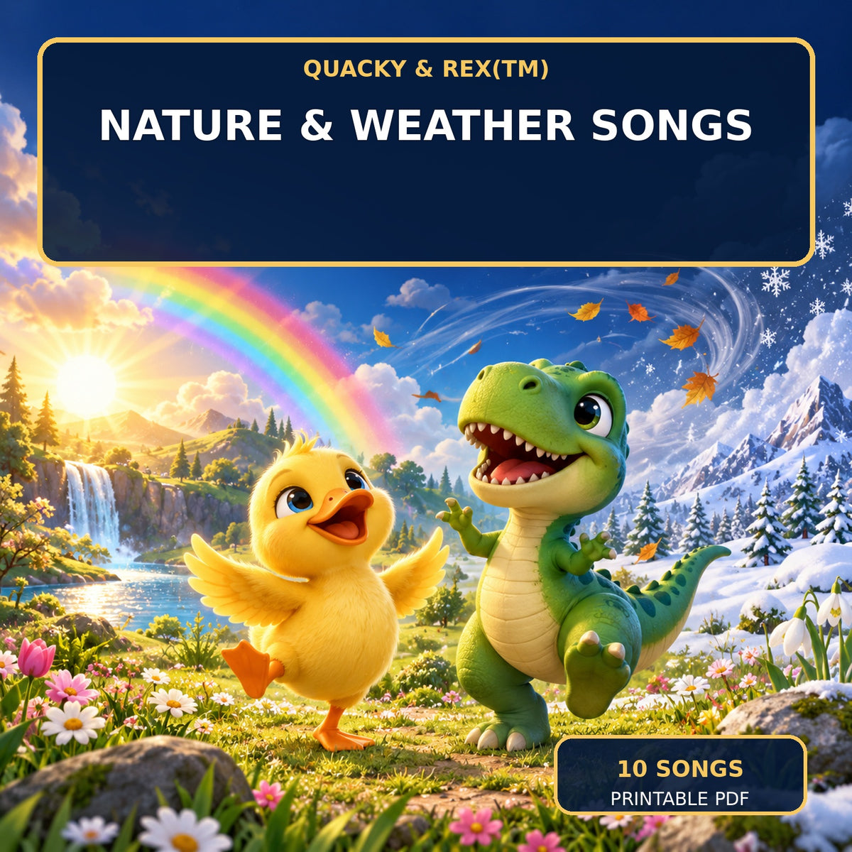 ☀️ Quacky & Rex™ Nature & Weather Songs — 10 Original Songs