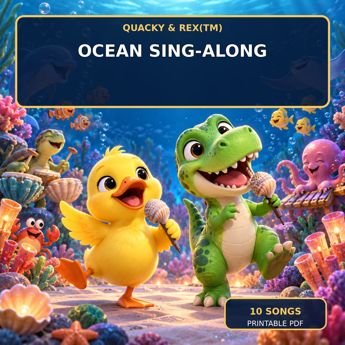 🐠 Quacky & Rex™ Ocean Sing-Along — 10 Original Songs
