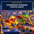 🦸 Quacky & Rex™ Superhero Training Puzzle Quest — 40 Pages